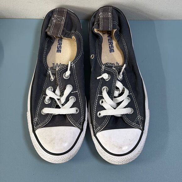 Converse Blue-Gray Elastic Heel Low-Top Sneakers Size 9 - Picture 3 of 8